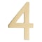 Architectural Mailboxes Brass 4 inch Floating House Number Polished Brass 4 3582PB-4 - alternate 1